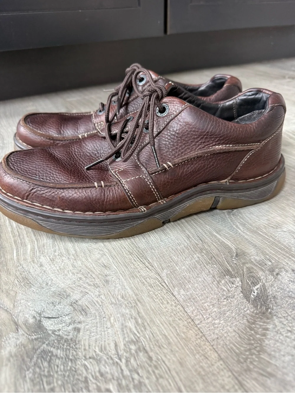 Dr Martens Lubbock Brown Pebbled Leather Casual Oxford Derby Lace-up Shoes 11485